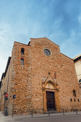 Naklejka premium La chiesa di Santa Maria Maggiore - Church of Saint Mary Main - Catholic church in the historic center of Florence