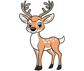 Cute deer illustration Vector