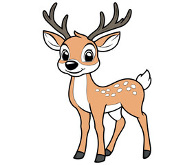Fototapeta premium Cute deer illustration Vector