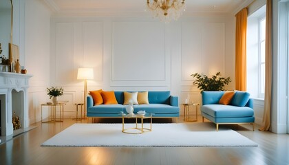 Photo interior modern design room 3d illustration