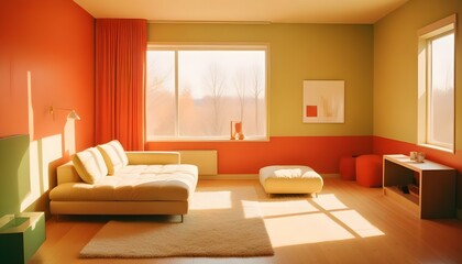 Fototapeta premium Photo interior modern design room 3d illustration