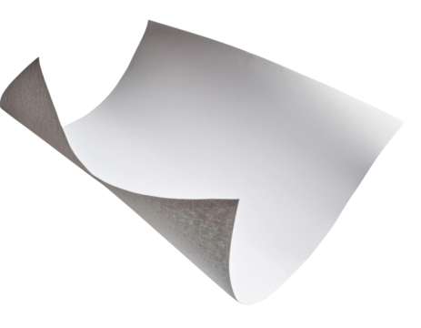 Elegant White Paper in Motion, Floating Sheets Isolated on White