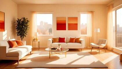 Fototapeta premium Photo interior modern design room 3d illustration