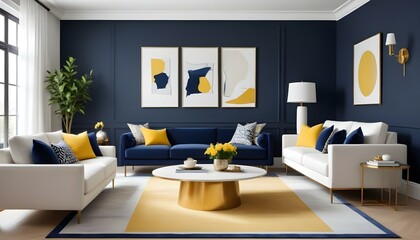 Photo interior modern design room 3d illustration