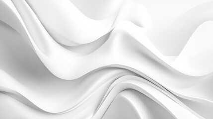 Obraz premium Abstract white flowing curves background with soft light.