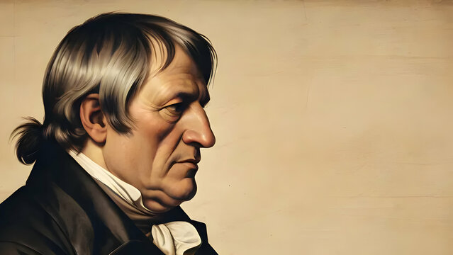 Georg Wilhelm Friedrich Hegel Portrait with Space for Quotes
