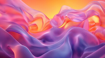 Obraz premium Abstract vibrant fluid shapes in a colorful gradient pattern, Ai Generation