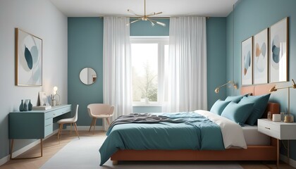 Photo interior modern design room 3d illustration