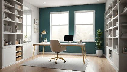 Photo interior modern design room 3d illustration