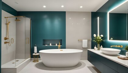 Photo interior modern design room 3d illustration