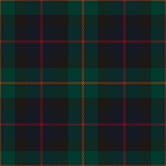 Dark green, black and red tartan plaid. Scottish pattern fabric swatch close-up. 