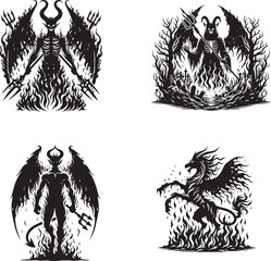 Obraz premium silhouette of clean vector of Silver Serpent isolated on white background