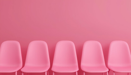 Support group meeting for breast cancer survivors, pink theme, encouraging environment, 3D illustration