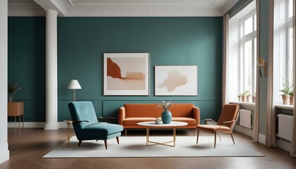 Photo interior modern design room 3d illustration