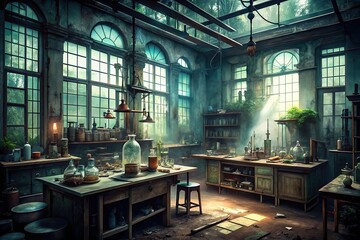 Abandoned laboratory experiments gone wrong mutants lurk in the shadows darkness breeds