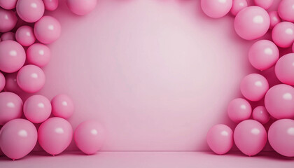 Therapy session for breast cancer patients, pink decorations, supportive environment, 3D illustration