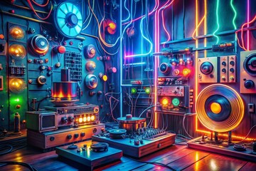 Fototapeta premium background with dj
