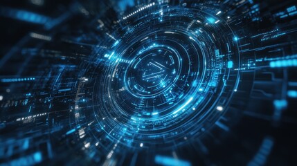 Obraz premium Abstract Futuristic Technology Circle