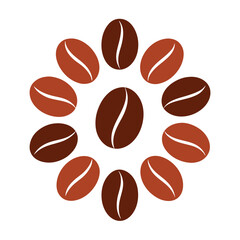 Stylish coffee beans vector illustration, ideal for cafes, logos, packaging, and decor. Add a touch of aromatic charm to your design projects with this versatile graphic.