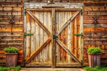 Rural dairy production charm vintage distressed barn door rustic wood