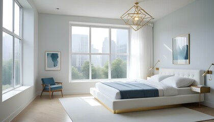 Photo interior modern design room 3d illustration