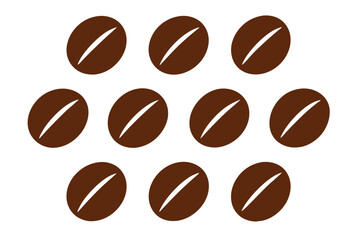 Stylish coffee beans vector illustration, ideal for cafes, logos, packaging, and decor. Add a touch of aromatic charm to your design projects with this versatile graphic.