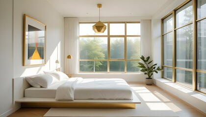 Photo interior modern design room 3d illustration