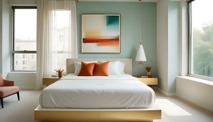 Photo interior modern design room 3d illustration