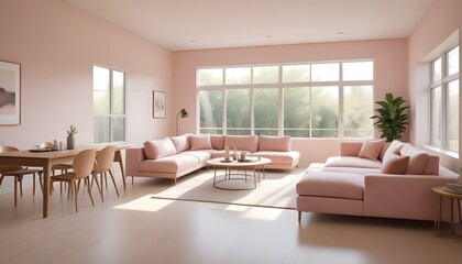 Fototapeta premium Photo interior modern design room 3d illustration