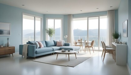 Fototapeta premium Photo interior modern design room 3d illustration
