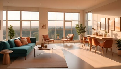 Fototapeta premium Photo interior modern design room 3d illustration