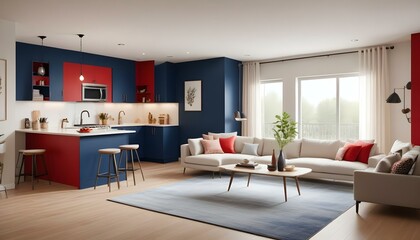 Photo interior modern design room 3d illustration
