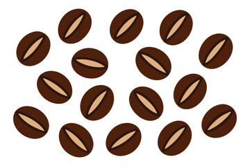 Stylish coffee beans vector illustration, ideal for cafes, logos, packaging, and decor. Add a touch of aromatic charm to your design projects with this versatile graphic.