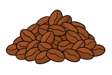 Stylish coffee beans vector illustration, ideal for cafes, logos, packaging, and decor. Add a touch of aromatic charm to your design projects with this versatile graphic.