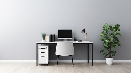 Stylish home office with flexible furniture for work and creativity, sleek and dynamic