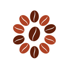 Stylish coffee beans vector illustration, ideal for cafes, logos, packaging, and decor. Add a touch of aromatic charm to your design projects with this versatile graphic.