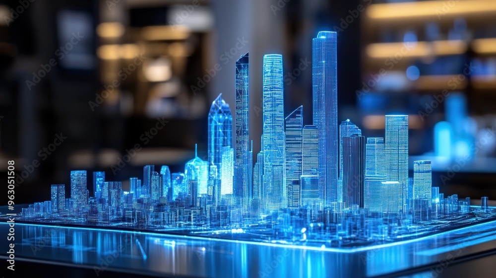 Canvas Prints futuristic cityscape model