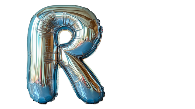 Shiny Metallic Balloon Letter R – Luxurious Inflatable Alphabet for Celebrations and Events