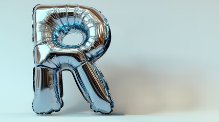 Shiny Metallic Balloon Letter R – Luxurious Inflatable Alphabet for Celebrations and Events