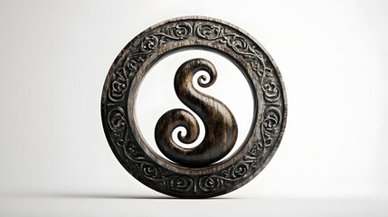 121. "The Taoist Dao Yin symbol in 3D, beautifully rendered with detailed textures and traditional patterns, set against a clean white background.