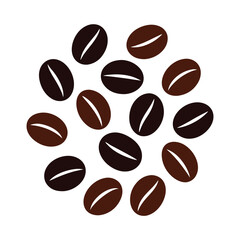 Stylish coffee beans vector illustration, ideal for cafes, logos, packaging, and decor. Add a touch of aromatic charm to your design projects with this versatile graphic.