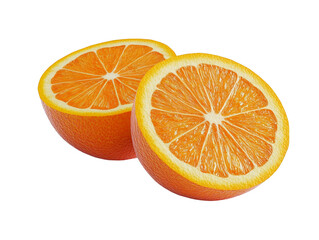 Fototapeta premium Juicy Orange Slices with Glitch Effect
