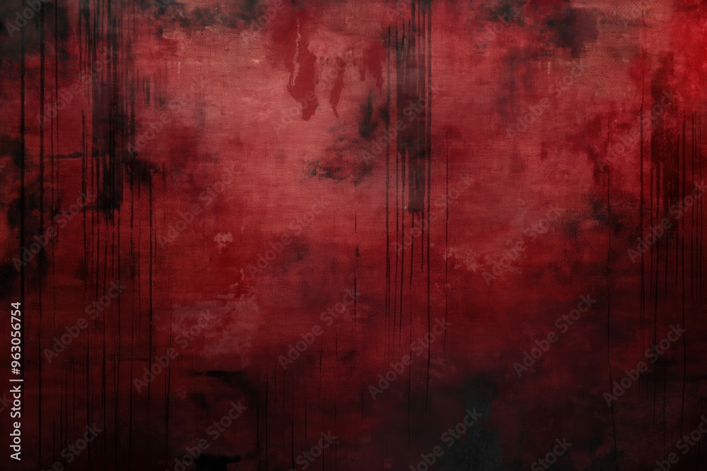 Poster dark red abstract texture on left, gray background on right. velvet blank poster texture. contrast c