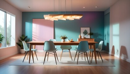 Photo interior modern design room 3d illustration