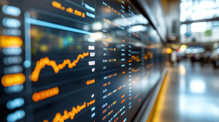 Naklejka premium Financial professionals utilize cutting-edge software to analyze stock market trends.