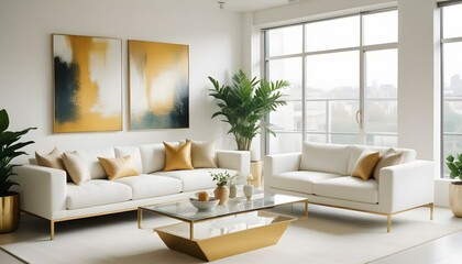 Fototapeta premium Photo interior modern design room 3d illustration