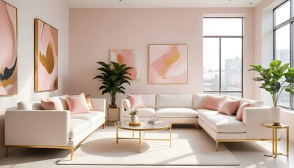 Fototapeta premium Photo interior modern design room 3d illustration