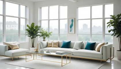 Fototapeta premium Photo interior modern design room 3d illustration