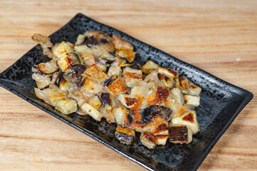 角切り茄子の焼き物