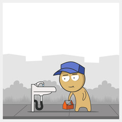 Plumber rushing to the rescue